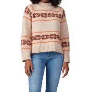 Madewell Overbrook Faire Isle Mock neck Sweater - Size M